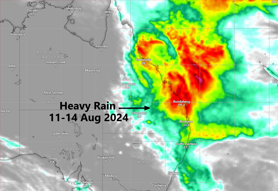 Read more about the article Eastern Queensland Weather to have heavy rain within 7 days