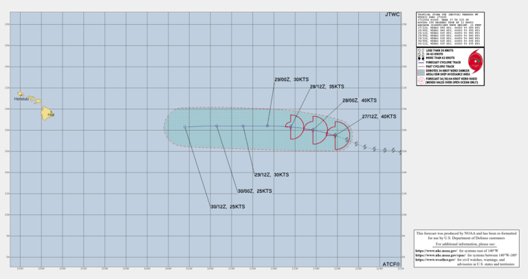 Read more about the article Tropical Storm Hector Continues to move Westward