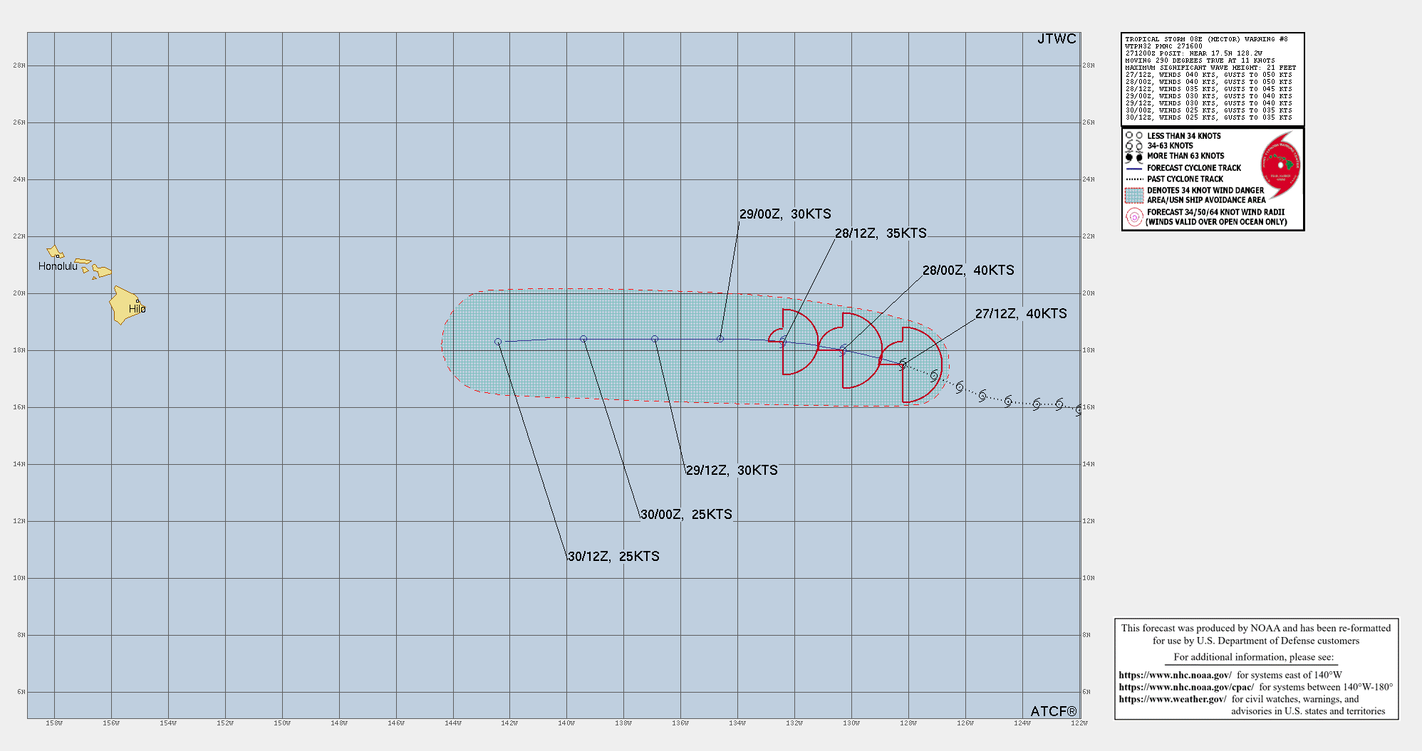 Read more about the article Tropical Storm Hector Continues to move Westward