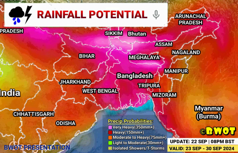 Read more about the article ধেঁয়ে আসছে প্রবল বৃষ্টিবলয় ঈশান | ২৩-৩০ শে সেপ্টেম্বর ২০২৪