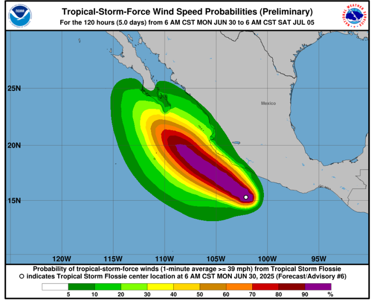 Read more about the article Tropical Storm Flossie Latest Update – Steadily Strengthening