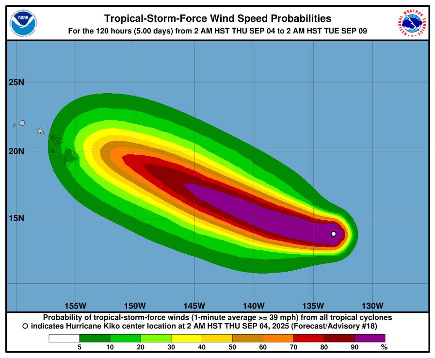 Read more about the article Hurricane Kiko Strengthens as Category 4 Storm, Tracking Toward Hawaii